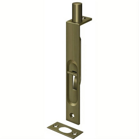 Deltana 6FBS5 6FBS 6" HD Security Bolt Flush Bolt Antique Brass