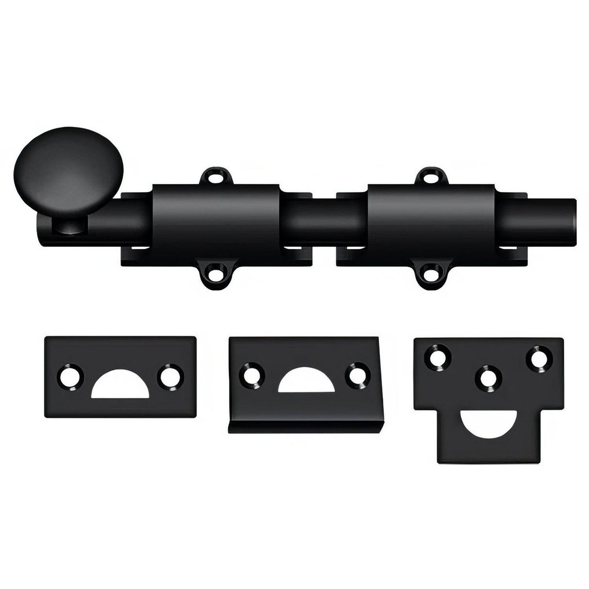 Deltana 6SB19 6SB 6" Security Surface Bolt Black