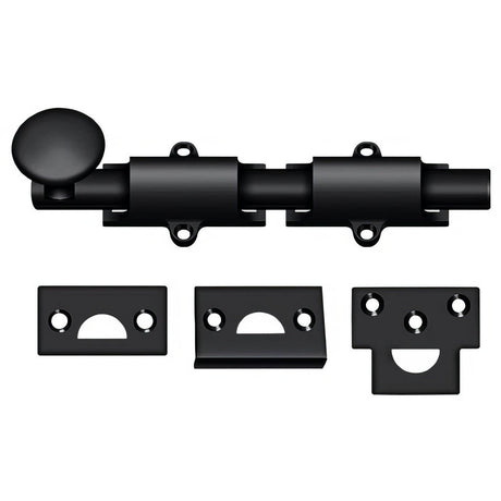 Deltana 6SB19 6SB 6" Security Surface Bolt Black