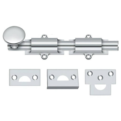 Deltana 6SB26 6SB 6" Security Surface Bolt Polished Chrome