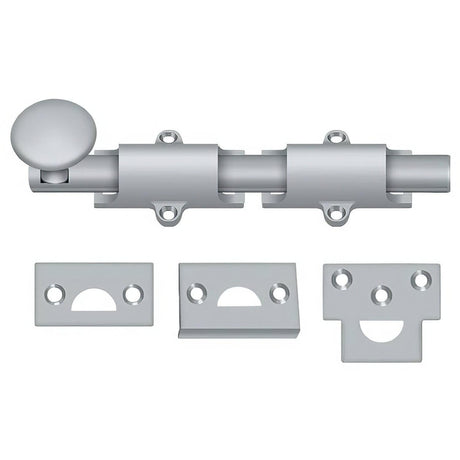 Deltana 6SB26D 6SB 6" Security Surface Bolt Satin Chrome