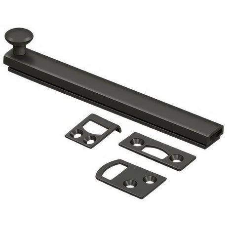 Deltana 6SBCS10B 6SBCS 6" Surface Bolt with Concealed Screws Oil Rubbed Bronze