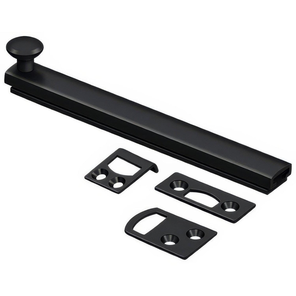 Deltana 6SBCS19 6SBCS 6" Surface Bolt with Concealed Screws Black