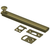 Deltana 6SBCS5 6SBCS 6" Surface Bolt with Concealed Screws Antique Brass