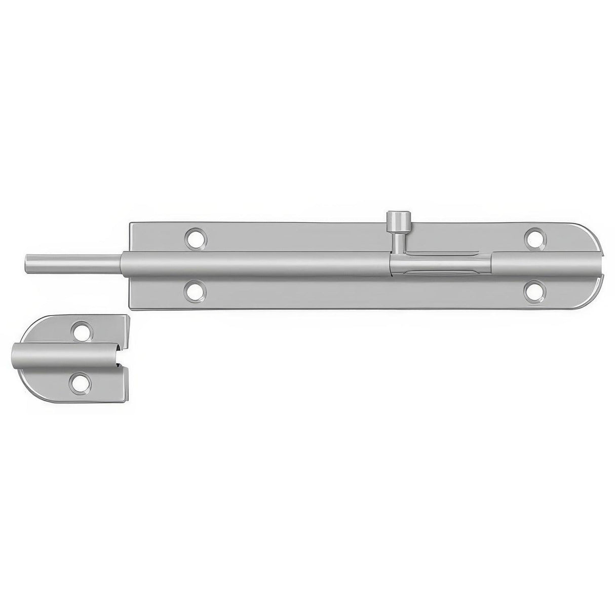 Deltana 8BB32D 8" Soild Brass Barrel Bolt in Stainless Steel