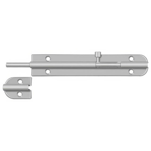 Deltana 8BB32D 8" Soild Brass Barrel Bolt in Stainless Steel