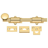 Deltana 8SB003 8SB 8" Solid Brass Surface Bolt Lifetime Polished Brass