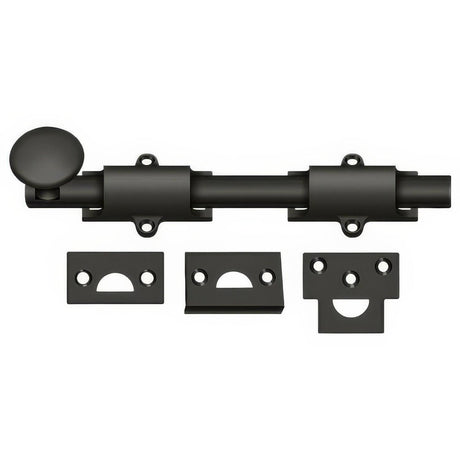 Deltana 8SB10B 8SB 8" Solid Brass Surface Bolt Oil Rubbed Bronze
