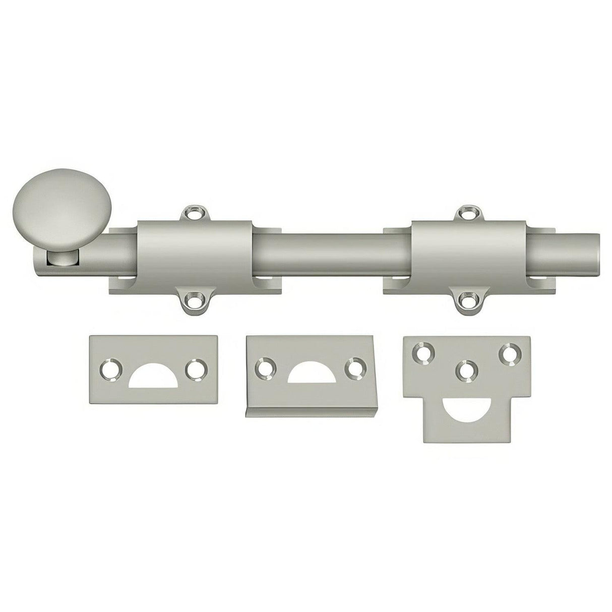Deltana 8SB15 8SB 8" Solid Brass Surface Bolt Satin Nickel