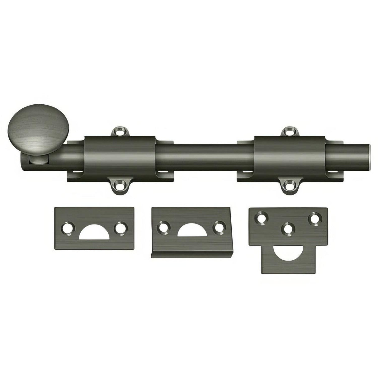 Deltana 8SB15A 8SB 8" Solid Brass Surface Bolt Antique Nickel
