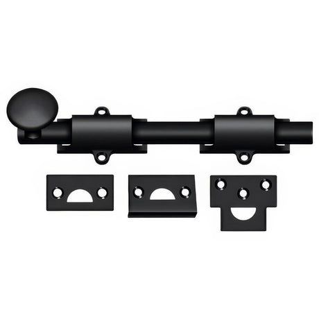 Deltana 8SB19 8SB 8" Solid Brass Surface Bolt Black
