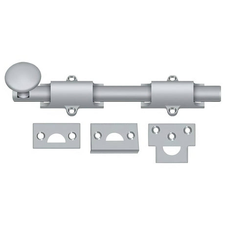 Deltana 8SB26D 8SB 8" Solid Brass Surface Bolt Satin Chrome