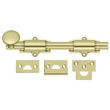 Deltana 8SB3-UNL 8SB 8" Solid Brass Surface Bolt Unlacquered Bright Brass
