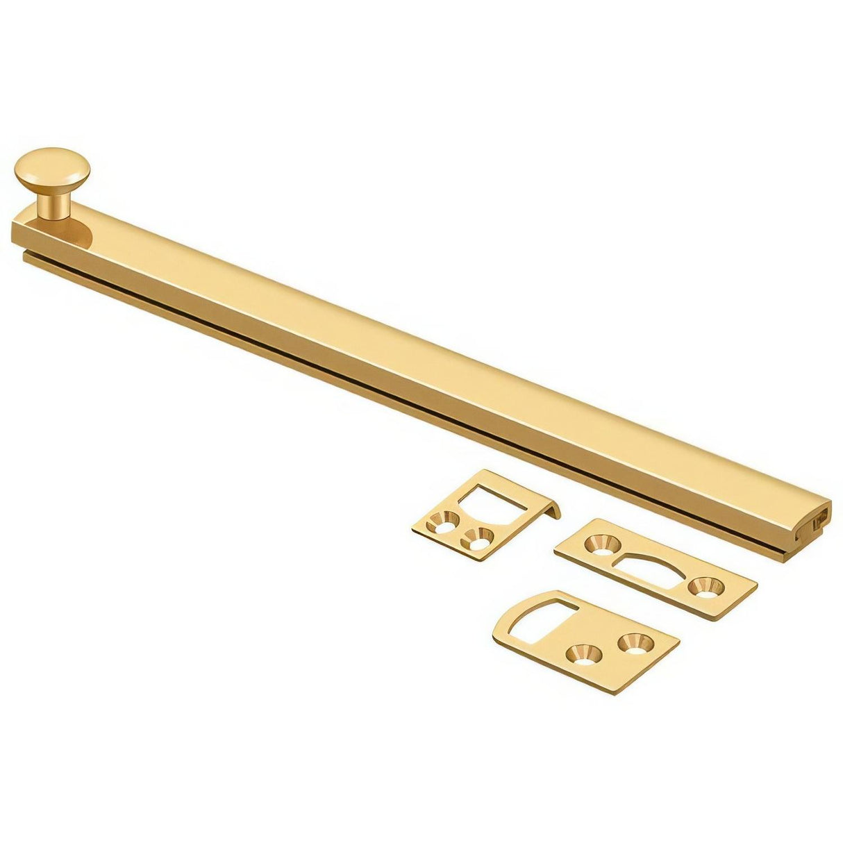Deltana 8SBCS003 8SBCS 8" Surface Bolt with Concealed Screws Lifetime Polished Brass