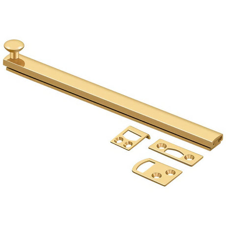 Deltana 8SBCS003 8SBCS 8" Surface Bolt with Concealed Screws Lifetime Polished Brass