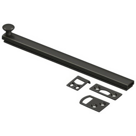 Deltana 8SBCS10B 8SBCS 8" Surface Bolt with Concealed Screws Oil Rubbed Bronze