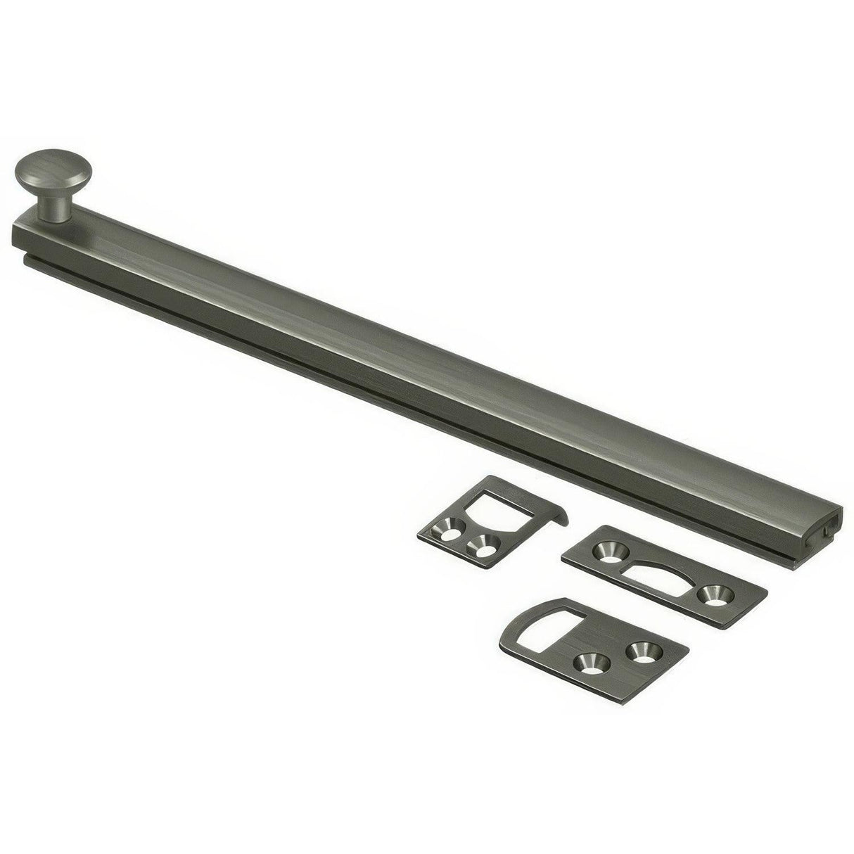 Deltana 8SBCS15A 8SBCS 8" Surface Bolt with Concealed Screws Antique Nickel