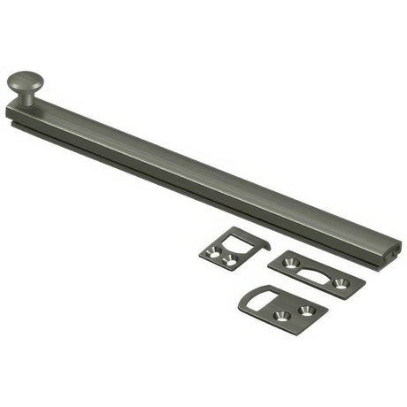 Deltana 8SBCS15A 8SBCS 8" Surface Bolt with Concealed Screws Antique Nickel