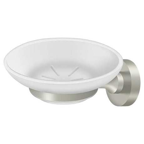 Deltana BBN2012-15 Nobe Wall Mounted Glass Soap Dish Satin Nickel