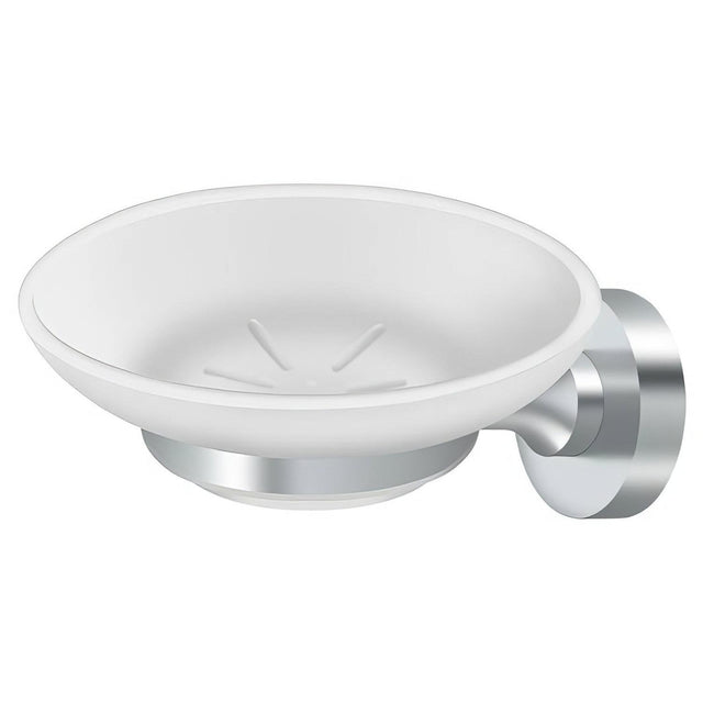 Deltana BBN2012-26 Nobe Wall Mounted Glass Soap Dish Chrome
