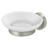 Deltana BBS2012-15 Sobe Glass Soap Dish Satin Nickel
