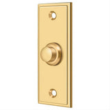 Deltana BBS333CR003 BBS333 Rectangular Bell Button Lifetime Polished Brass