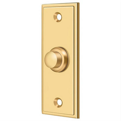 Deltana BBS333CR003 BBS333 Rectangular Bell Button Lifetime Polished Brass