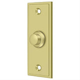 Deltana BBS333U3 BBS333 Rectangular Bell Button Polished Brass