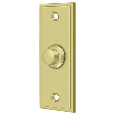 Deltana BBS333U3 BBS333 Rectangular Bell Button Polished Brass