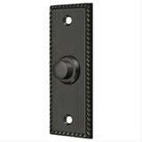 Deltana BBSR333U10B BBSR333 Rectangular Rope Bell Button Oil Rubbed Bronze