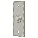 Deltana BBSR333U15 BBSR333 Rectangular Rope Bell Button Satin Nickel
