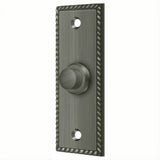 Deltana BBSR333U15A BBSR333 Rectangular Rope Bell Button Antique Nickel