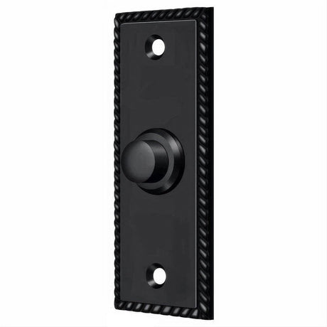 Deltana BBSR333U19 BBSR333 Rectangular Rope Bell Button Paint Black
