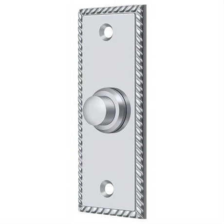 Deltana BBSR333U26 BBSR333 Rectangular Rope Bell Button Chrome