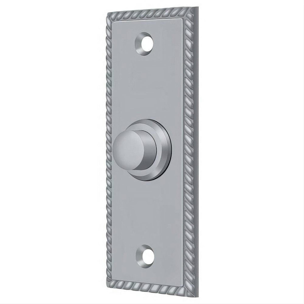 Deltana BBSR333U26D BBSR333 Rectangular Rope Bell Button Brushed Chrome