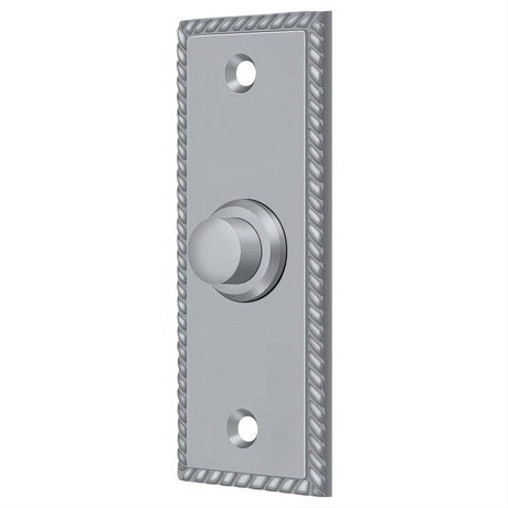 Deltana BBSR333U26D BBSR333 Rectangular Rope Bell Button Brushed Chrome
