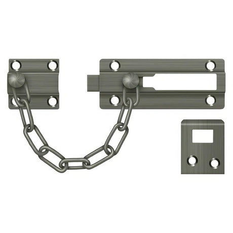 Deltana CDG35U15A CDG35 7" Door Security Chain Door Bolt Antique Nickel