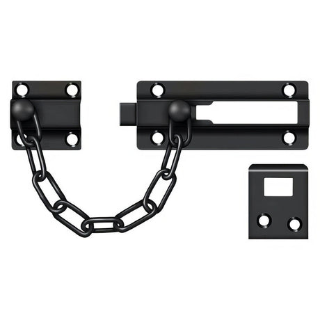 Deltana CDG35U19 CDG35 7" Door Security Chain Door Bolt Paint Black