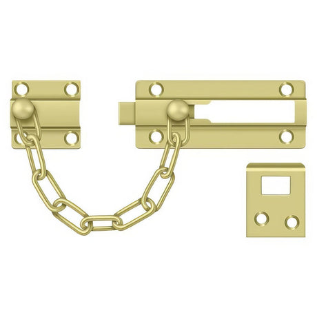 Deltana CDG35U3 CDG35 7" Door Security Chain Door Bolt Polished Brass