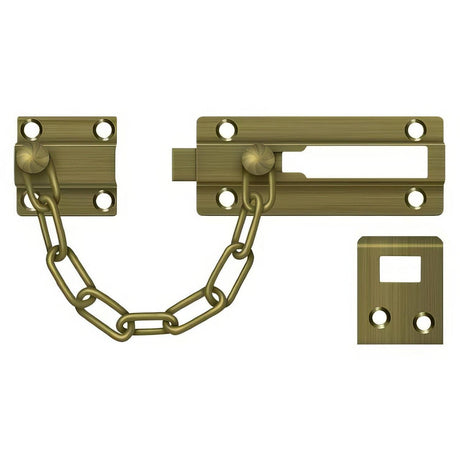 Deltana CDG35U5 CDG35 7" Door Security Chain Door Bolt Antique Brass