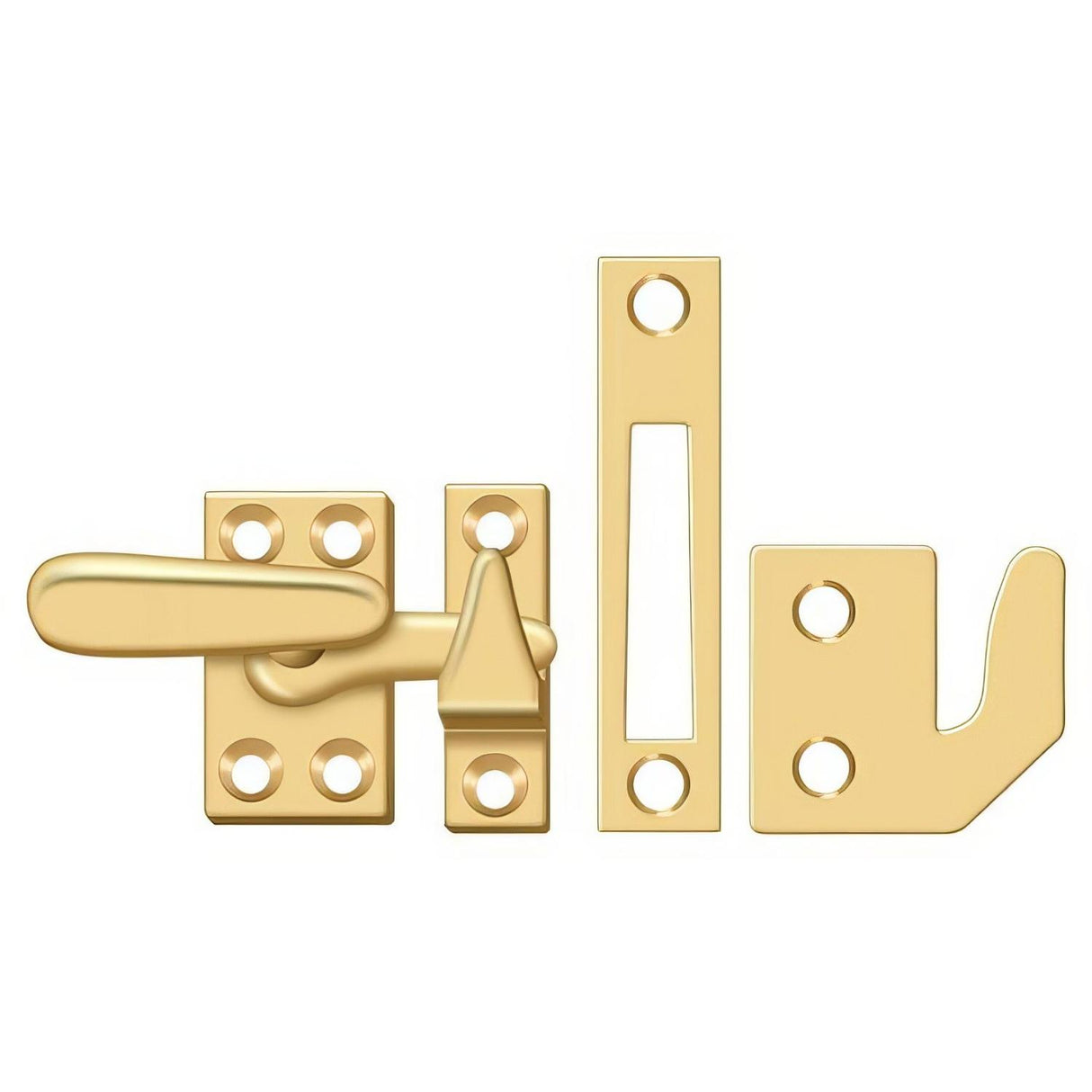 Deltana CF066CR003 CF066 Small 4 Piece Window Casement Fastener Lifetime Polished Brass