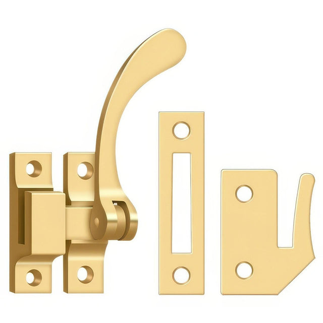 Deltana CF450CR003 CF450 4-1/2" Reversible Casement Fastener Window Lock Lifetime Brass
