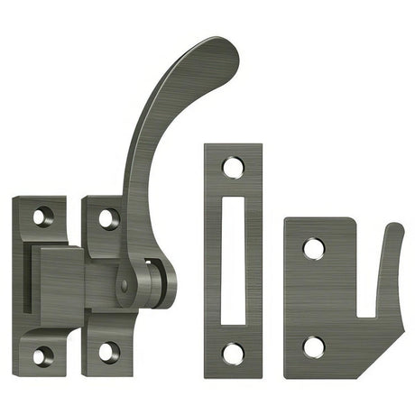 Deltana CF450U15A CF450 4-1/2" Reversible Casement Fastener Window Lock Antique Nickel