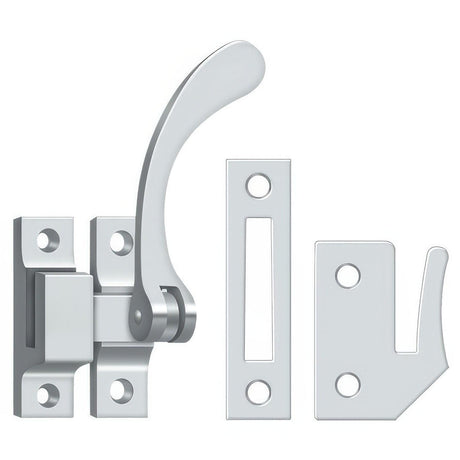 Deltana CF450U26 CF450 4-1/2" Reversible Casement Fastener Window Lock Bright Chrome