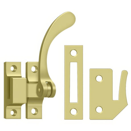 Deltana CF450U3 CF450 4-1/2" Reversible Casement Fastener Window Lock Bright Brass