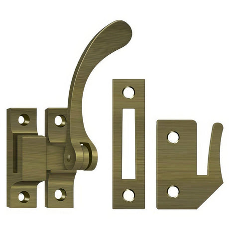 Deltana CF450U5 CF450 4-1/2" Reversible Casement Fastener Window Lock Antique Brass