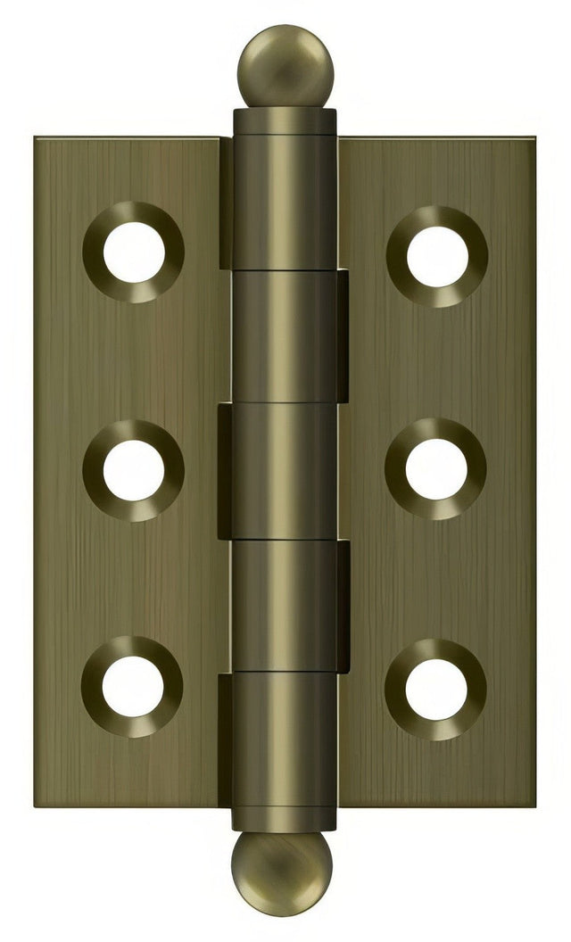 Deltana CH2015U5 CH2015 2" x 1-1/2"Hinge with Ball Tip Finials Antique Brass