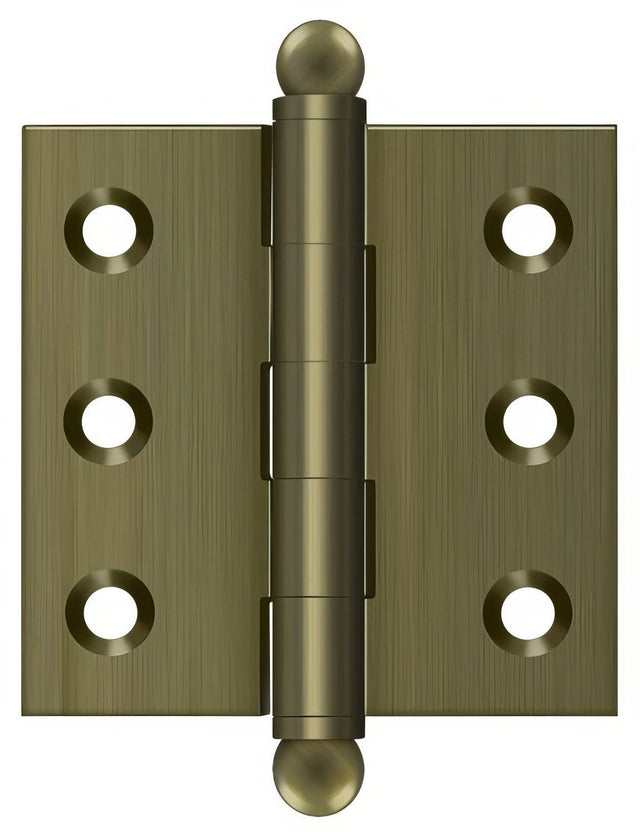 Deltana CH2020U5 CH2020U 2" x 2" Hinge with Ball Tip Finials Antique Brass