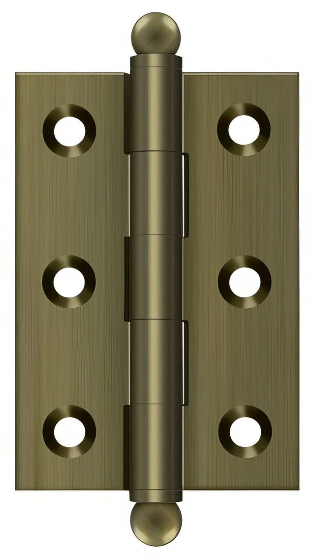 Deltana CH2517U5 CH2517 2-1/2" x 1-11/16" Hinge with Ball Tip Finials Antique Brass