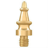 Deltana CHST003 CHST Steeple Tip Hinge Finials Lifetime Polished Brass